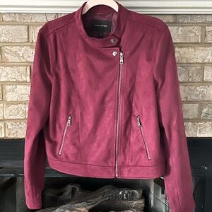 Banana Republic Women's Burgundy Moto Jacket size Large. NWT